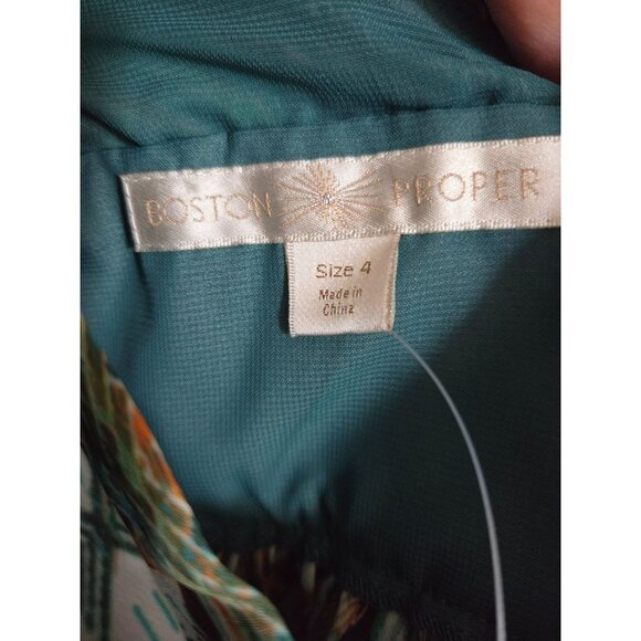 Boston Proper women's dress Ikat new with tags 2015 MSRP $139 red/white/g - Picture 6 of 9